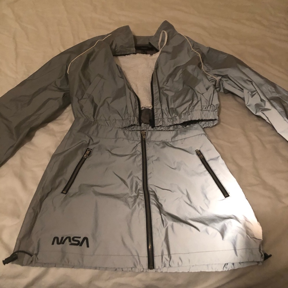 Forever 21 Silver NASA Jacket